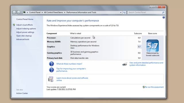 Windows Experience Index смотреть онлайн