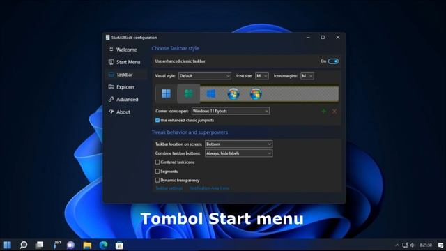Merubah taskbar dengan aplikasi startallback смотреть онлайн