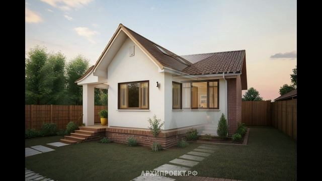 Лучшие проекты одноэтажных домов 100 м2 | Из кирпича и газобетона смотреть онлайн
