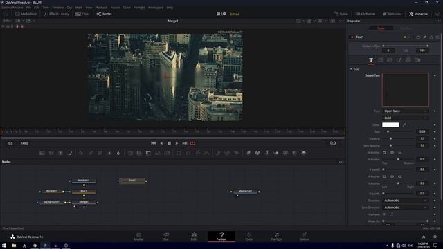 Create A Box Blur Text Effect in Davinci Resolve 16 смотреть онлайн