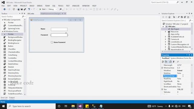 Hide and Show the Password using checkbox in VB.net смотреть онлайн