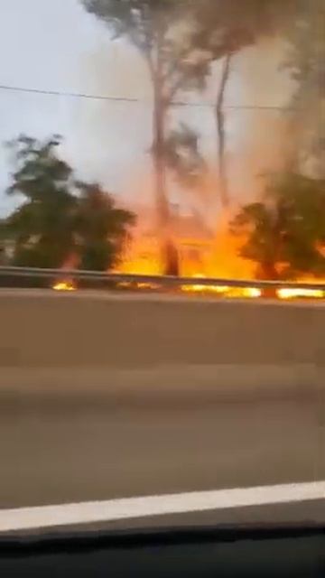Ставропольцы заметили пожар на въезде в Невинномысск