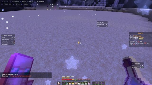 Играл с читом на сервере спуки тайм!