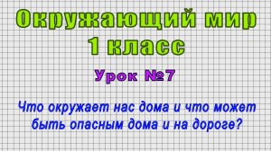Окружающий мир 1 класс (Урок№7 - Что окружает нас дома и что может быть опасным дома и на дороге?)