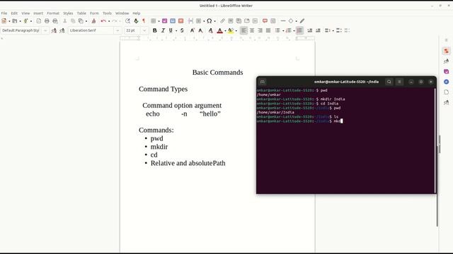 3. Basic Commands- ( command types, relative and absolute path) смотреть онлайн