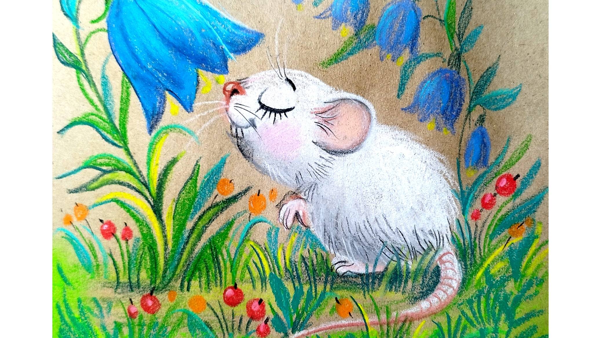 Белая мышка и колокольчик. смотреть онлайн