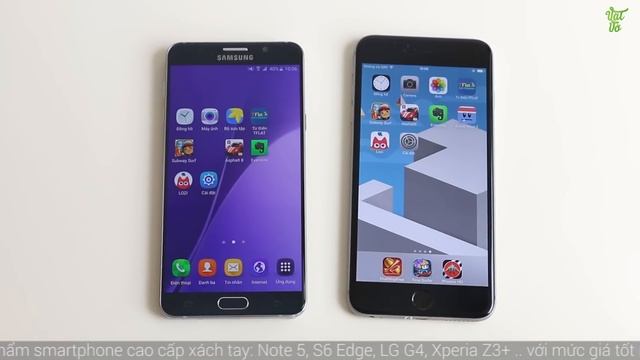 Vật Vờ| So sánh Galaxy Note 5 và iPhone 6 plus: tốc độ, đa nhiệm, quản lí RAM смотреть онлайн