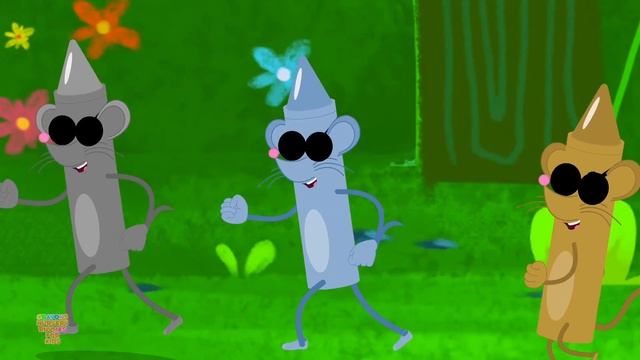 Three Blind Mice Nursery Rhyme and Baby Song For Kids By Crayons смотреть онлайн