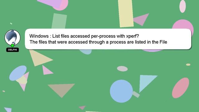 Windows : List files accessed per-process with xperf? смотреть онлайн
