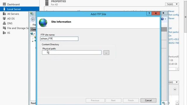 Installed & Configure FTP Server Windows server 2012 R2 смотреть онлайн