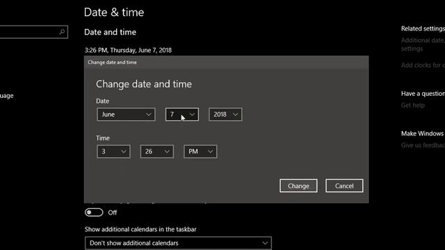 Change the date and time or time zone - Windows 10 смотреть онлайн