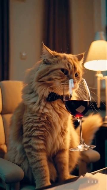 Sipping in Style: The Confident Cat смотреть онлайн