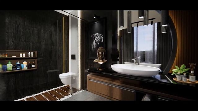 Modern Toilet Apartment (Sketchup + Enscape Rendering) смотреть онлайн