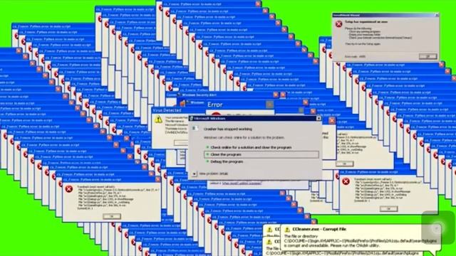 Windows error green screen смотреть онлайн