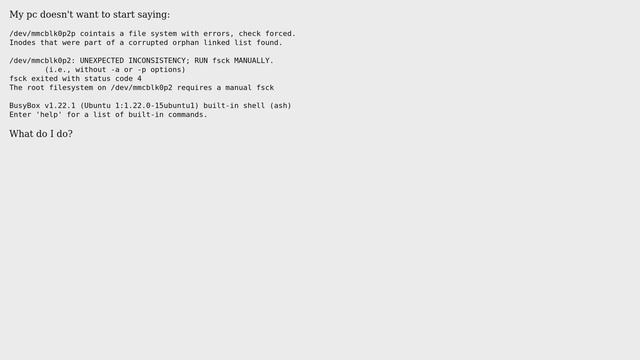 Ubuntu: How do I do a manual fsck? смотреть онлайн