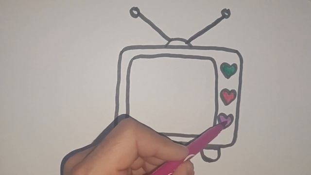 how to draw tv for kids / как нарисовать телевизор для детей / cómo dibujar televisión para niños смотреть онлайн