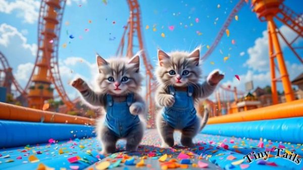 Cats at Amusement Park _ Funny Cats Doing Human Things