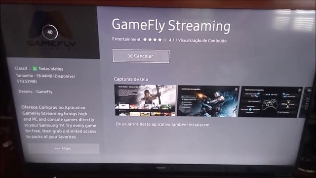 Como entrar no GameFly na Smart TV LED 40" Samsung UN40K5300AGXZD смотреть онлайн