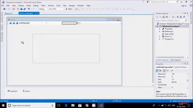 ToolStrip in C# Windows Application смотреть онлайн