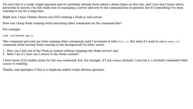 Ubuntu: How can I keep something running but run other terminal commands? смотреть онлайн