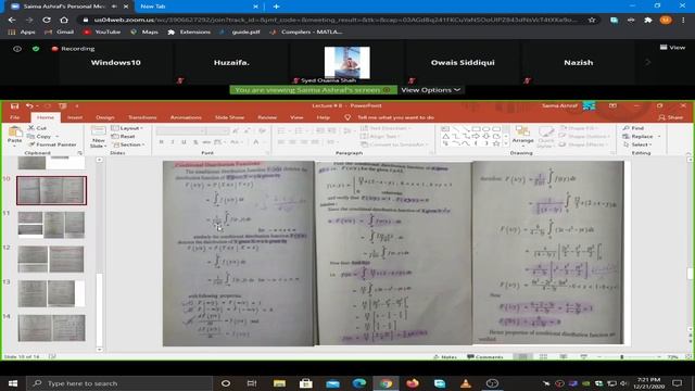 | UBIT CS 2020 | 2nd Semester | Stats (Part 2) 21-12-2020 | смотреть онлайн