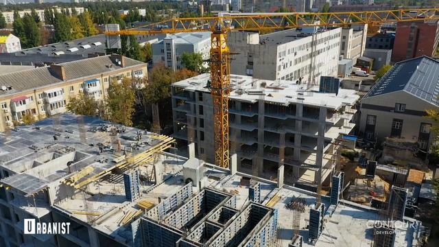 ЖК Urbanist. Аэросъемка динамики строительства октябрь 2021 смотреть онлайн