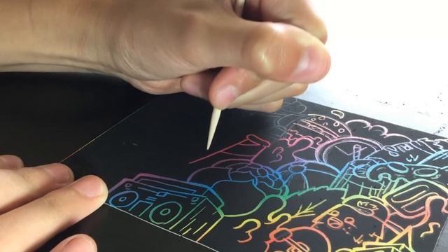 DIY $1 Scratch Card Art Challenge! *Doodle Edition!* смотреть онлайн