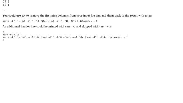 Unix & Linux: Combine columns in one file by matching header (3 Solutions!!) смотреть онлайн