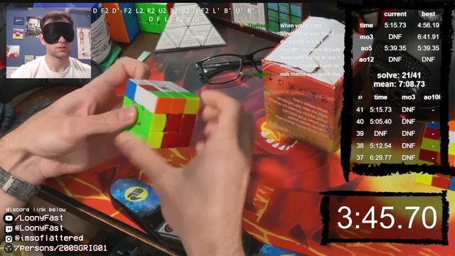 Rubik's Cube Blindfolded in 4 Minutes and 6 seconds (PB) смотреть онлайн