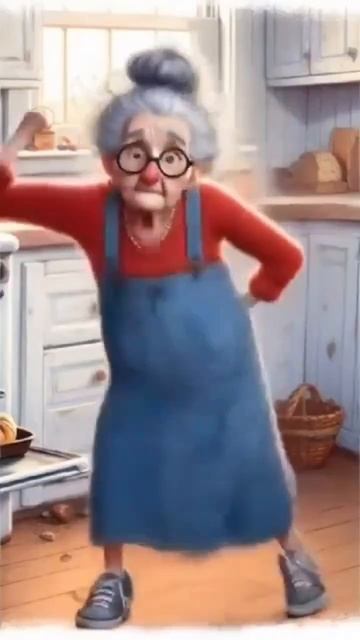 пожелание доброго дня - бабулечка танцует модный тренд.mp4