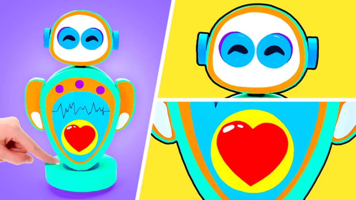 РОБОТ СВОИМИ РУКАМИ! ПРОСТАЯ И ВЕСЕЛАЯ ИНСТРУКЦИЯ! 🤖 смотреть онлайн