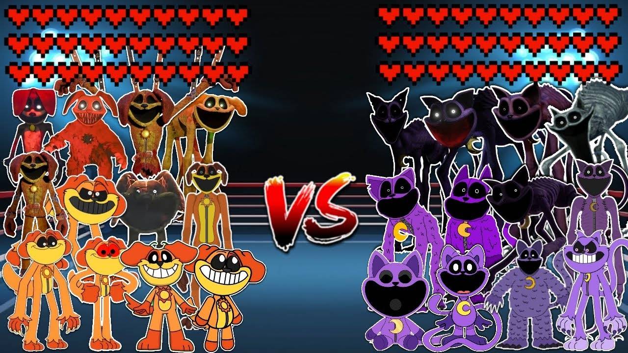 Битва мемов Dogday Monster Evolution vs Catnap Monster Evolution смотреть онлайн