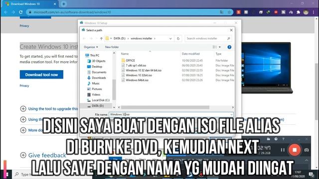 Cara download Windows 10 dari website Microsoft Create Windows 10 installation media download tool смотреть онлайн