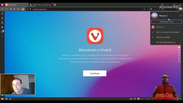 Navegador Vivaldi "crear un perfil en tu navegador" смотреть онлайн