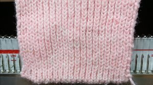 Резинка 1*1 с плотным краем на двух фонтурной машине.