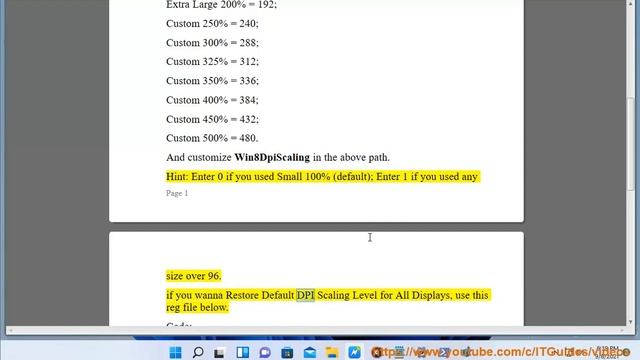 Change/adjust Display DPI Scaling Level in Windows 11 смотреть онлайн