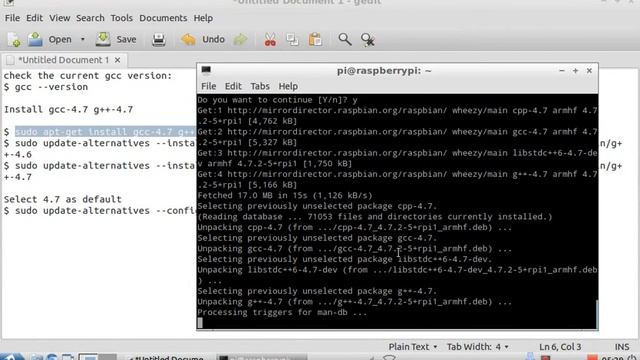 Install gcc/g++ 4.7 on Raspberry Pi and set as default смотреть онлайн