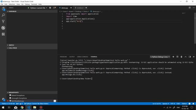 Install pywinauto and demo first demo смотреть онлайн