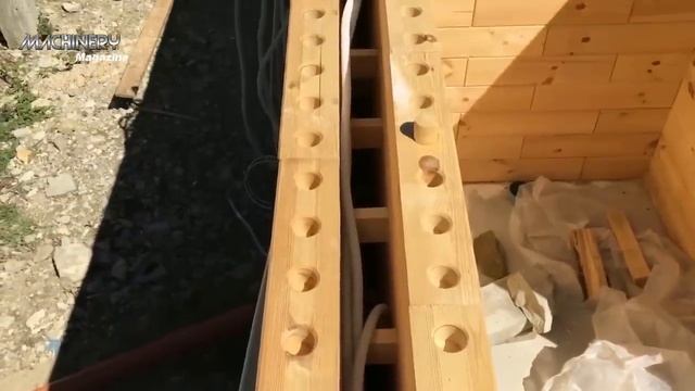 Incredible Fastest Wooden House Construction Method - Amazing Intelligent Log House Building ▶2 смотреть онлайн