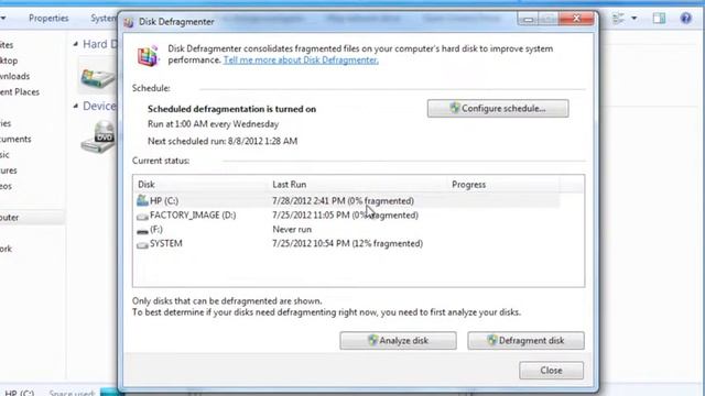 Windows Disk Defragmenter смотреть онлайн