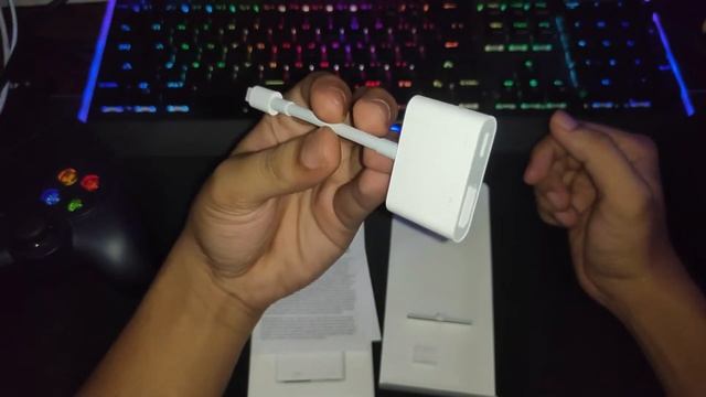 UNBOXING Adapter Apple Lightning To Av HDMI For $67.28 смотреть онлайн