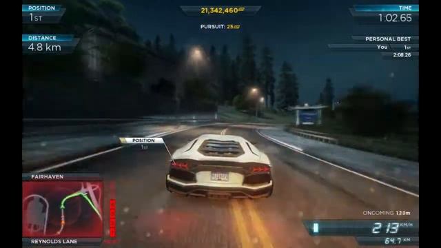 NFS most wanted 2012 Lamborghini Aventador gameplay смотреть онлайн