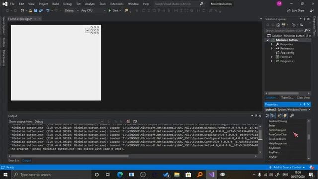 How To Create a Button That Minimize A Window In C# WinForm смотреть онлайн