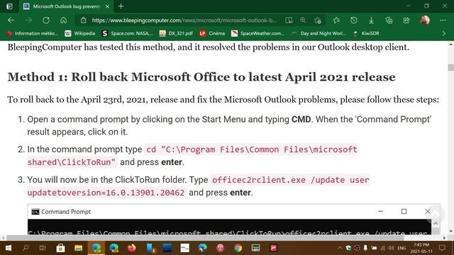 OUTLOOK PROBLEMS FIX after May 11th Patch Tuesday Office updates смотреть онлайн