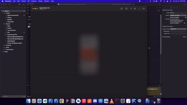 SwiggyUI Flutter UI clone app running on Apple VisionOS Simulator смотреть онлайн