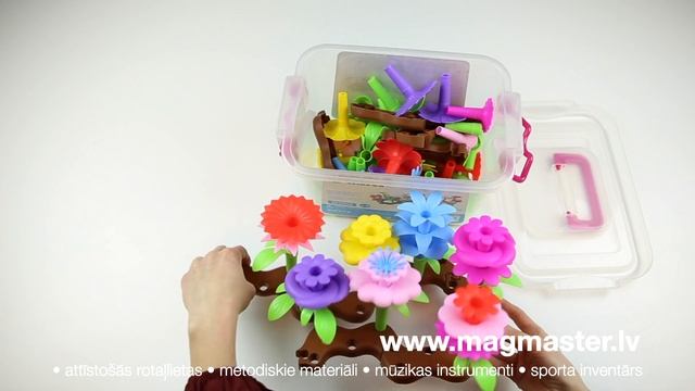 Bērnu attīstošā rotaļlieta - konstruktors "Puķu dārzs" смотреть онлайн