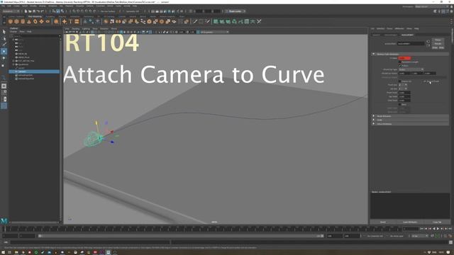 ART104 - Maya BiteSize - Attaching Cameras to Curves смотреть онлайн