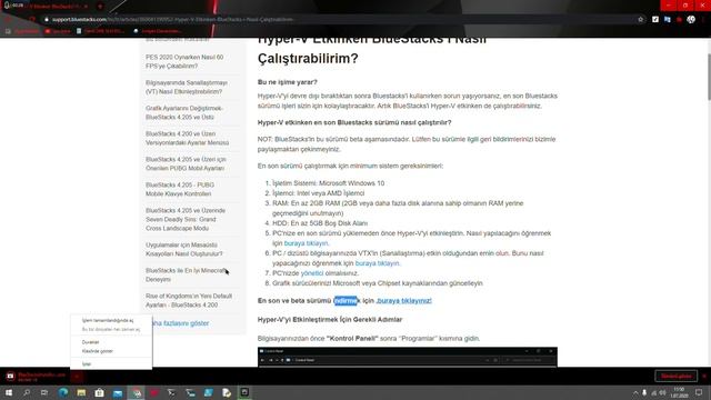 HYPER-V açıkken bluestacks nasıl başlatılır смотреть онлайн