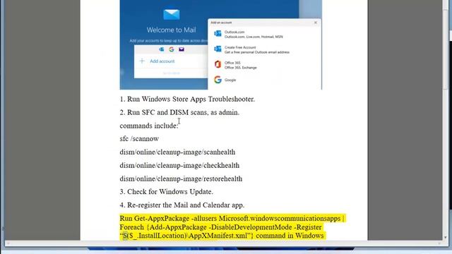 Fix Mail and Calendar app not opening/working on Windows смотреть онлайн