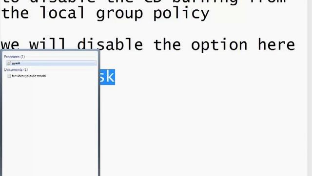 How to disable Enable Burn to Disk from group policy in windows 7 (Subscribe) смотреть онлайн